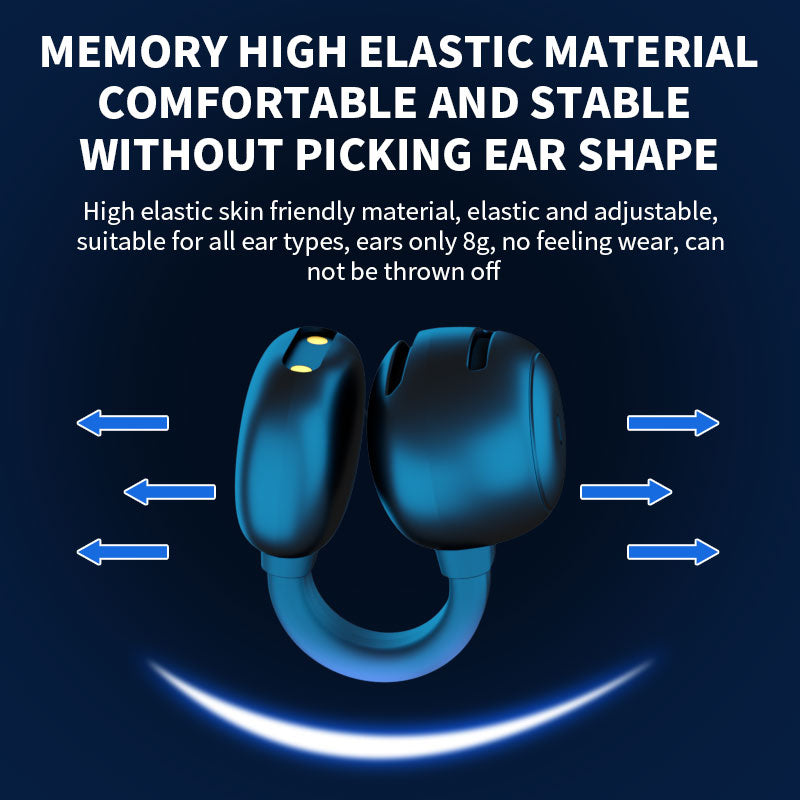 Ear clip bluetooth headphones noise canceling wireless sports headphones