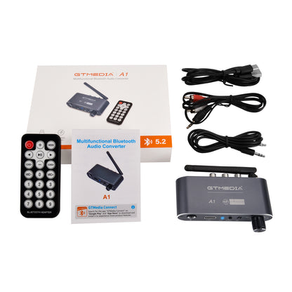 GTMEDIA A1 DAC Bluetooth 5.2 Audio Receiver Coaxial with IR Remote