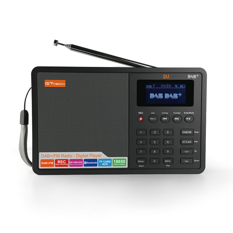 GTMEDIA D1 DAB FM Bluetooth 4.0 Stero Radio Receiver with Built-in Speaker