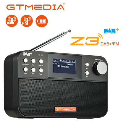 GTMEDIA Z3 Receptor Digital Portátil Dab+/FM RDS Radio Estéreo Wavelband 