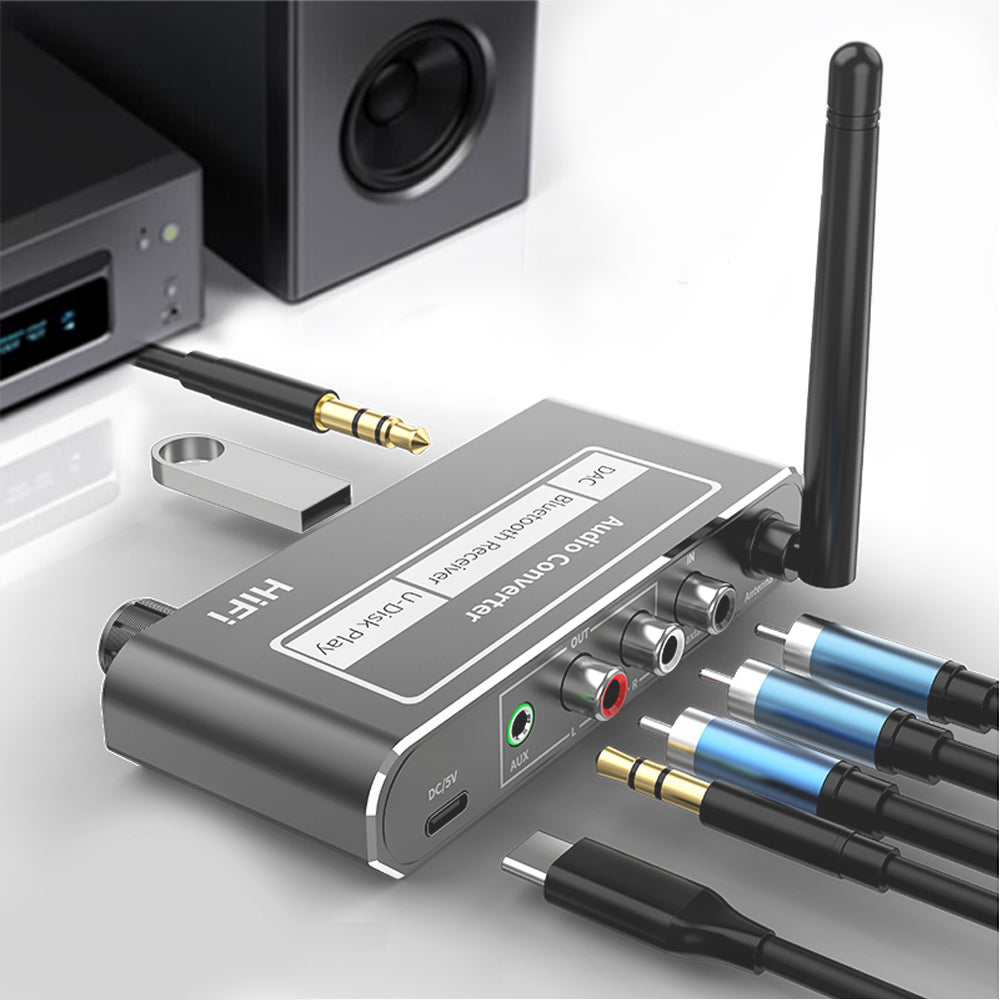 Super Deal GTMEDIA R8 Bluetooth 5.2 Audio Receiver Coaxial HD Low Latency