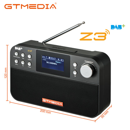 GTMEDIA Z3 Digitalempfänger Tragbares Dab+/FM RDS Wavelband Stereoradio