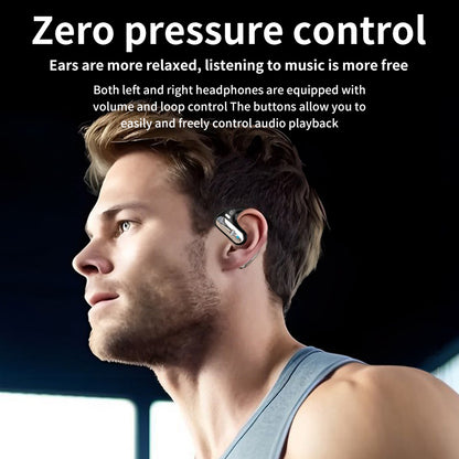 Auriculares intrauditivos deportivos con Bluetooth, conducción no ósea, tipo de oreja colgante 